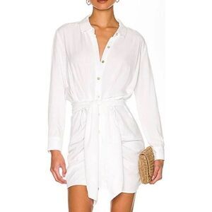 L Space Aura Dress White size large long sleeve AURDR22